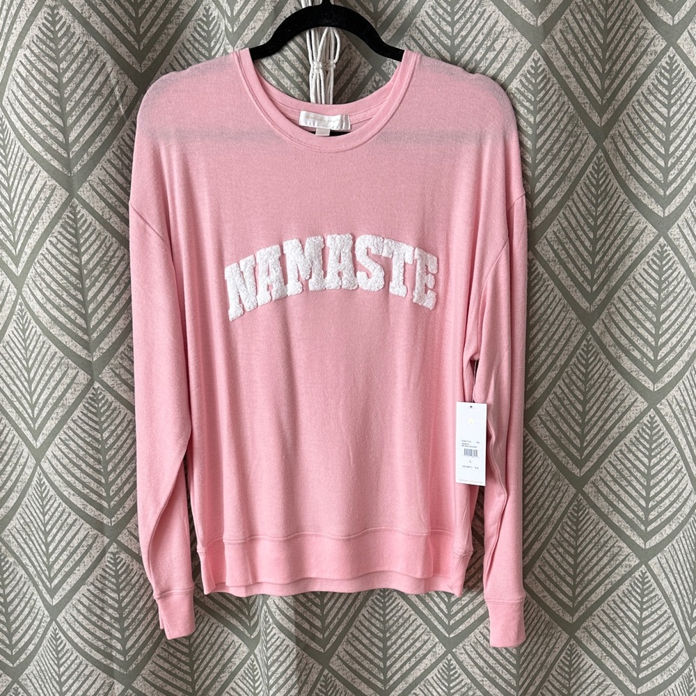 NWT Spiritual Gangster Pink 'Namaste' Sweater